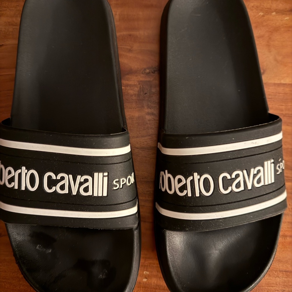 Roberto Cavalli Black Slides